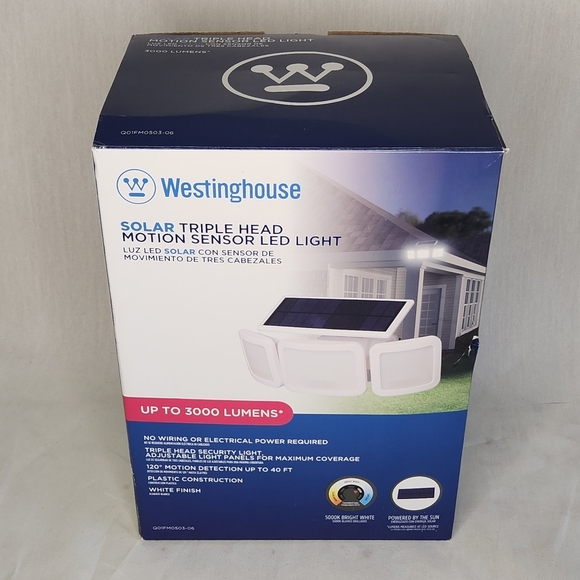 Westinghouse Solar Triple Head Motion Sensor LED Light New In Box. - Picture 1 of 4